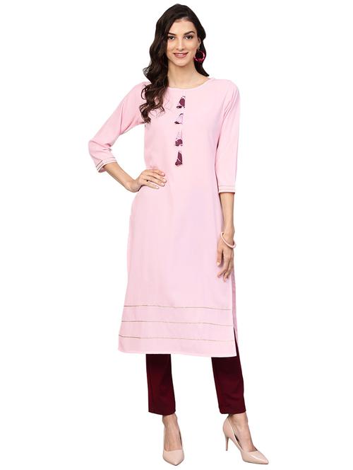 solid straight kurta - 17265920 - Very Small Image - 1