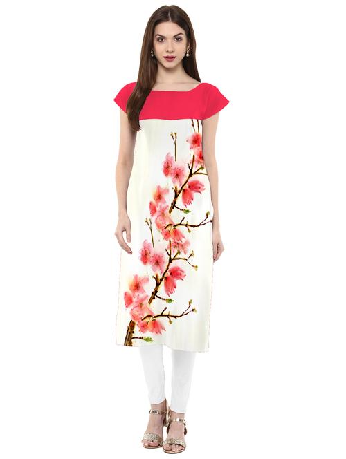 digital print straight kurta - 17265925 - Very Small Image - 1