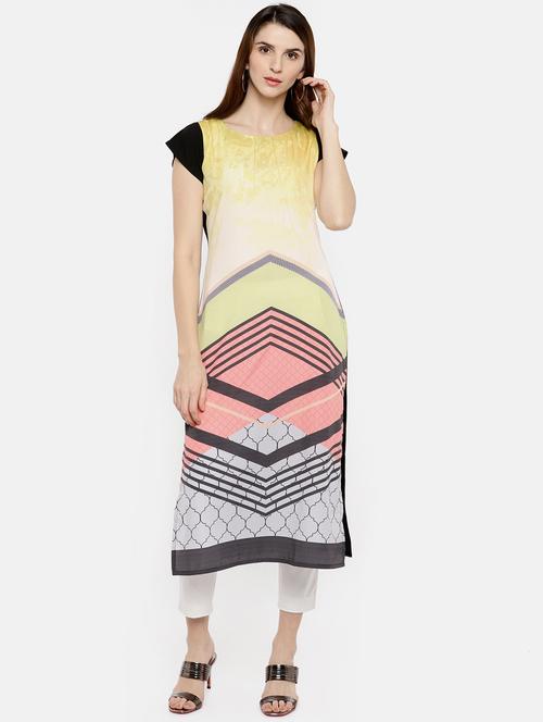 digital print straight kurta - 17265939 - Very Small Image - 1