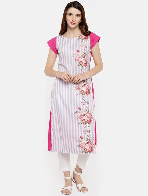 digital print straight kurta - 17265970 - Very Small Image - 1