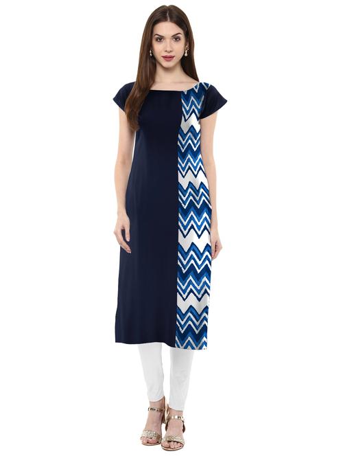 printed straight kurta - 17265976 - Very Small Image - 1
