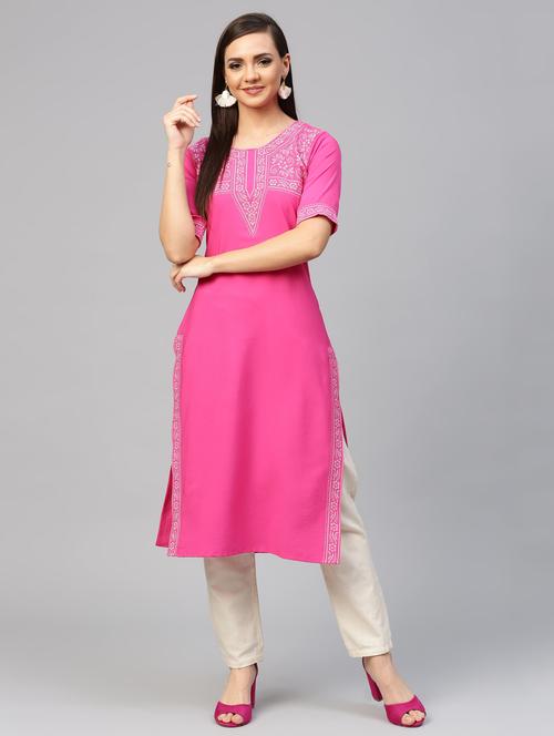 printed straight kurta - 17265981 - Very Small Image - 1