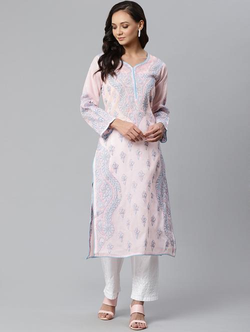chikankari kurta palazzo set - 17266154 - Very Small Image - 1