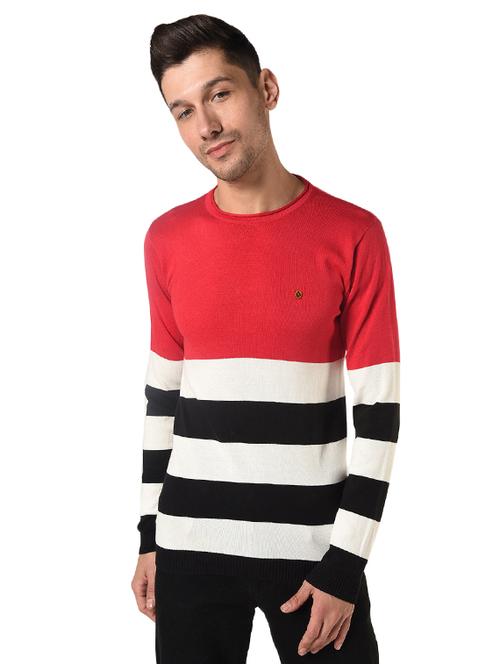 red color block t-shirt - 17266403 - Very Small Image - 1