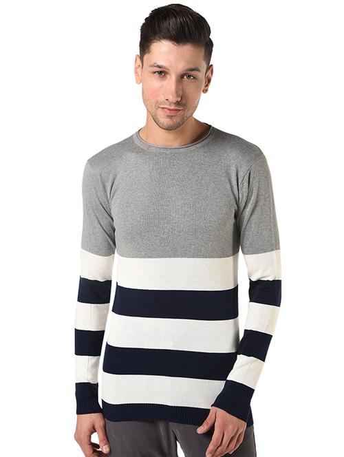 grey color block t-shirt - 17266404 - Very Small Image - 1
