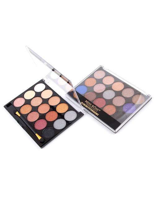 miss rose 15 color bold glamouros matte professional eye shadow palette - 17266770 - Very Small Image - 1