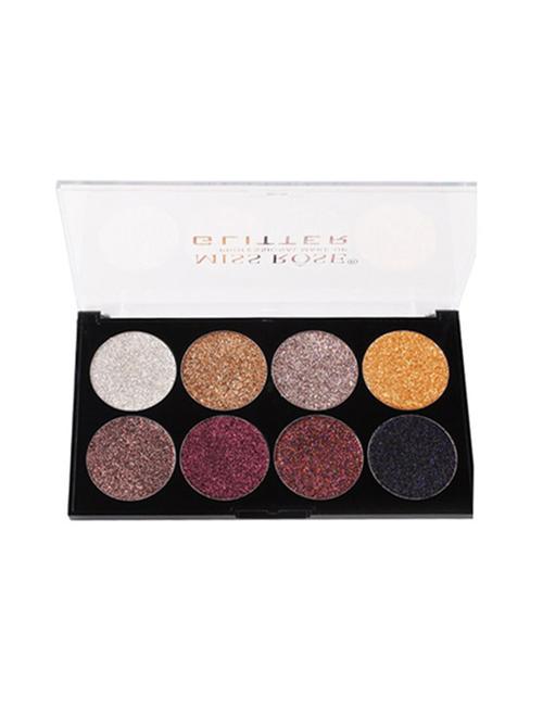 miss rose professional 10 color earth glitter makeup platte highly pigmented for smokey eyeshadow platte - 17266789 - Very Small Image - 1