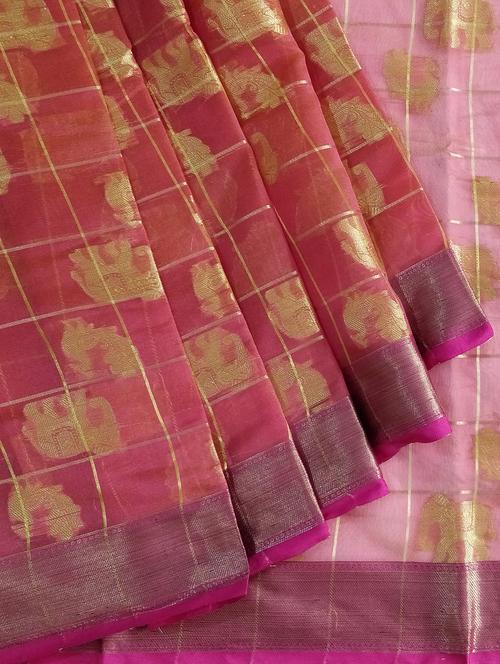 conversational handloom saree with blouse - 17267743 - Very Small Image - 1