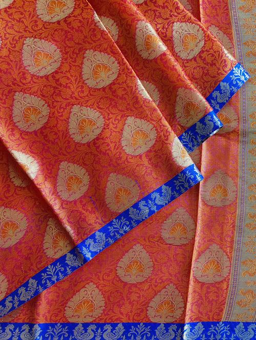 self design handloom saree with blouse - 17267744 - Very Small Image - 1