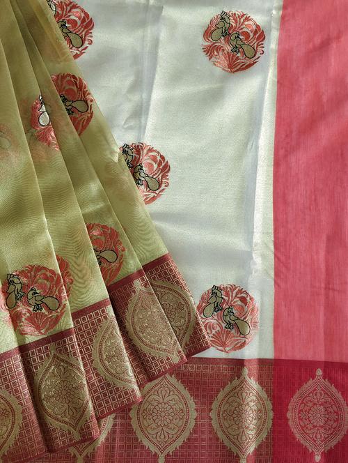 embroidered handloom saree with blouse - 17267757 - Very Small Image - 1