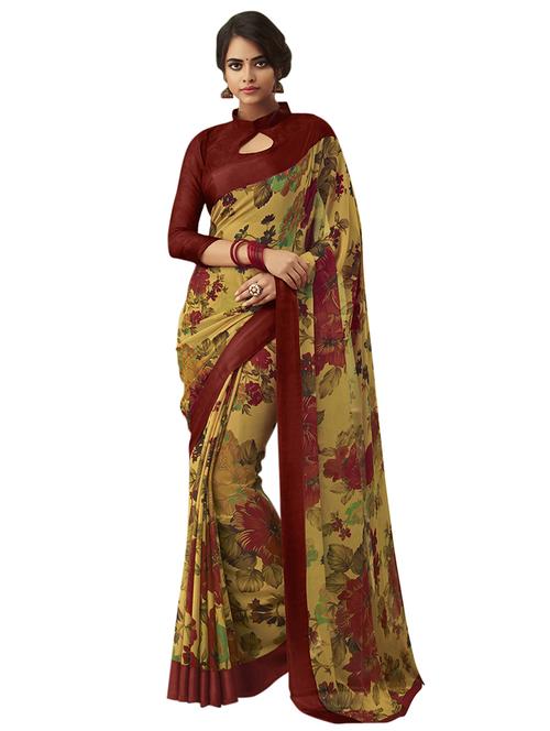 floral printed saree - 17267808 - Very Small Image - 1