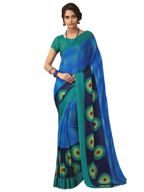 check printed saree - 17267813 - Very Small Image - 1
