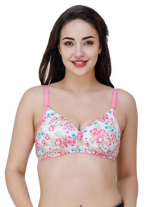 pink nylon tshirt bra - 17268101 - Very Small Image - 1