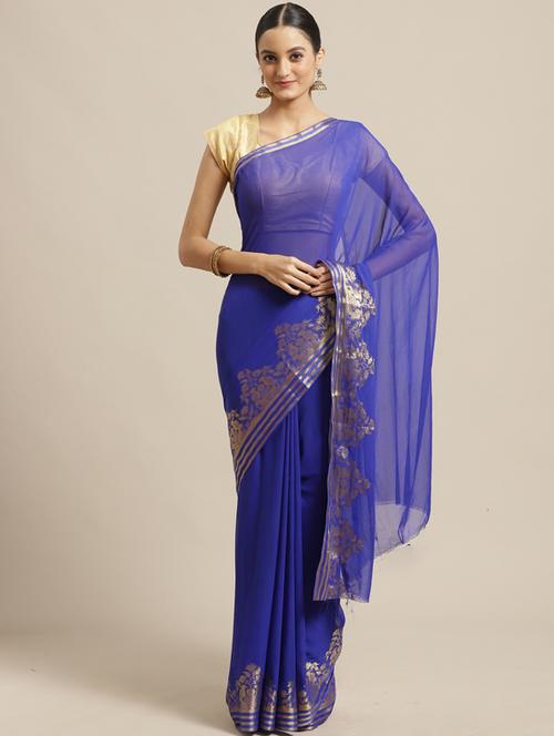 solid woven saree - 17268589 - Very Small Image - 1