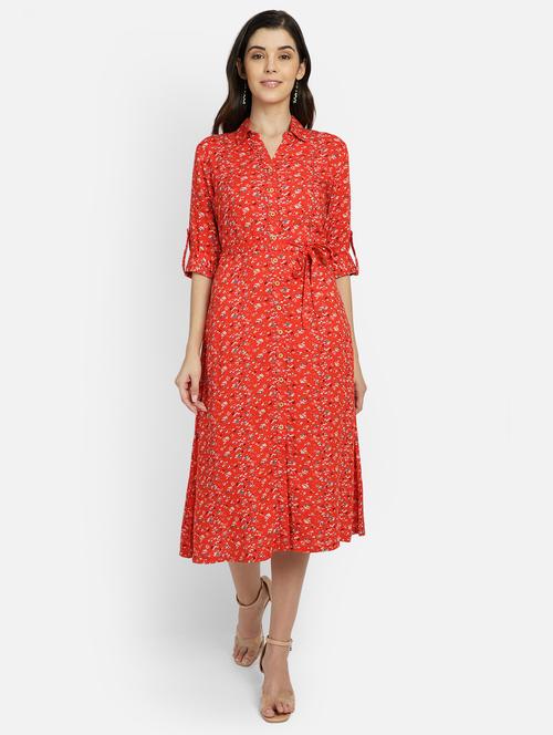 tie front a-line dress - 17268958 - Very Small Image - 1