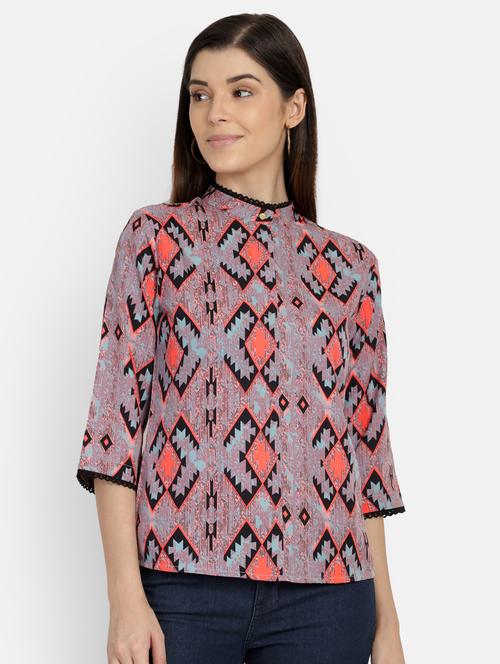 geometric print shirt - 17269038 - Very Small Image - 1