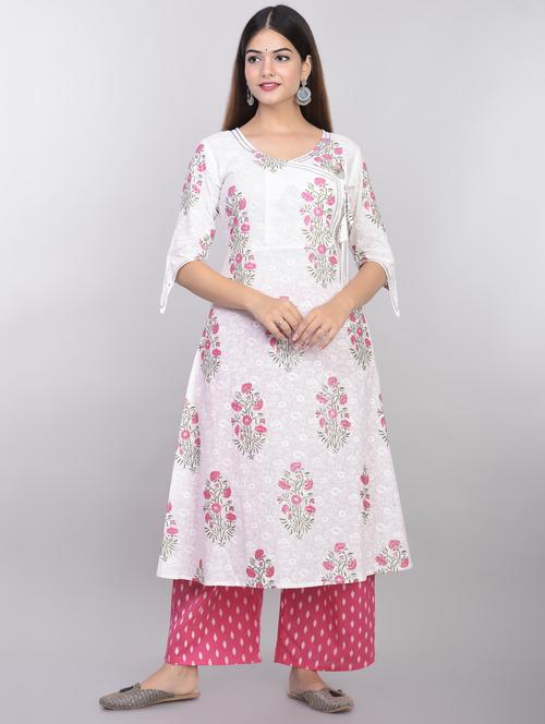 floral kurta palazzo set - 17269681 - Very Small Image - 1