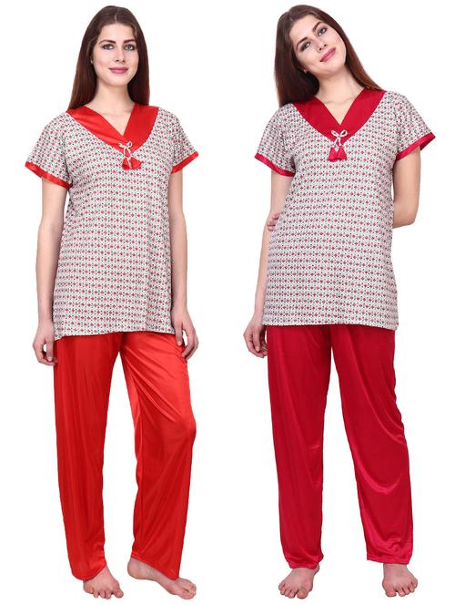 set of 2 printed nightwear pyjama set - 17269691 - Very Small Image - 1