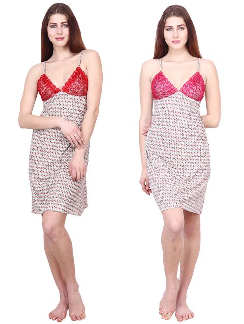 set of 2 printed babydoll - 17269717 - Very Small Image - 1