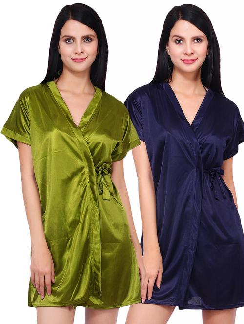set of 2 solid sleepwear robe - 17269786 - Very Small Image - 1