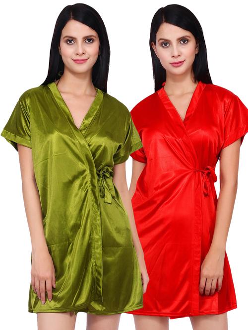 set of 2 solid sleepwear robe - 17269787 - Very Small Image - 1