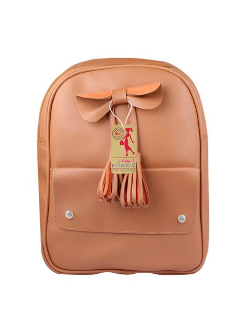 tan leatherette fashion backpack - 17270179 - Very Small Image - 1