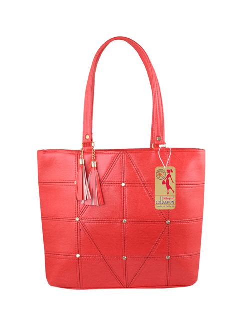 orange leatherette tote - 17270209 - Very Small Image - 1