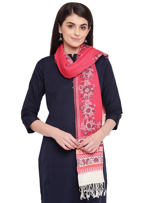 pink wool stole - 17270973 - Very Small Image - 1