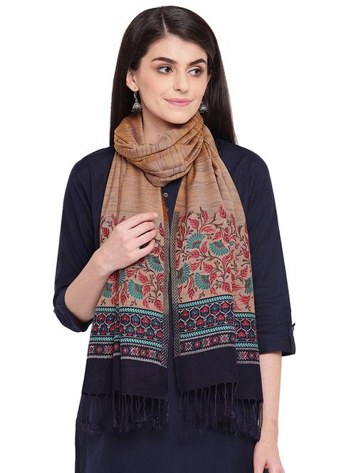 yellow viscose stole - 17270995 - Very Small Image - 1