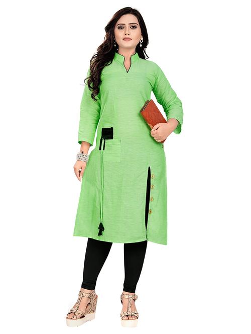 patchwork solid straight kurta - 17271193 - Very Small Image - 1