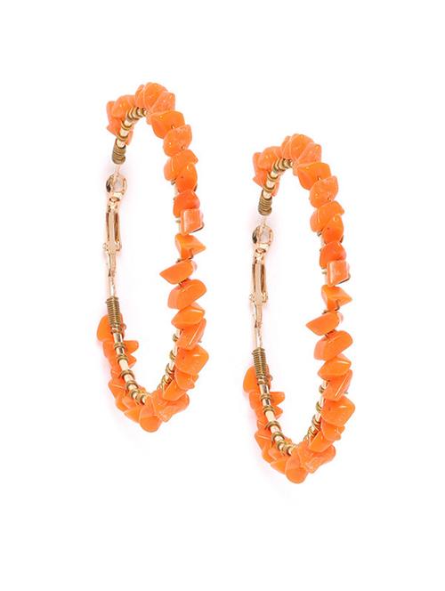 orange metal hoop earring - 17271369 - Very Small Image - 1