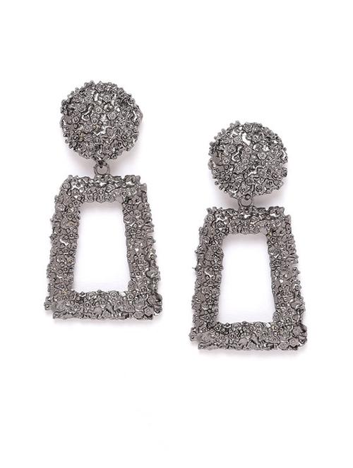 metallic metal drop earring - 17271380 - Very Small Image - 1