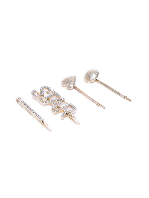 blueberry set of 4 star detailing hair pins - 17271424 - Very Small Image - 1