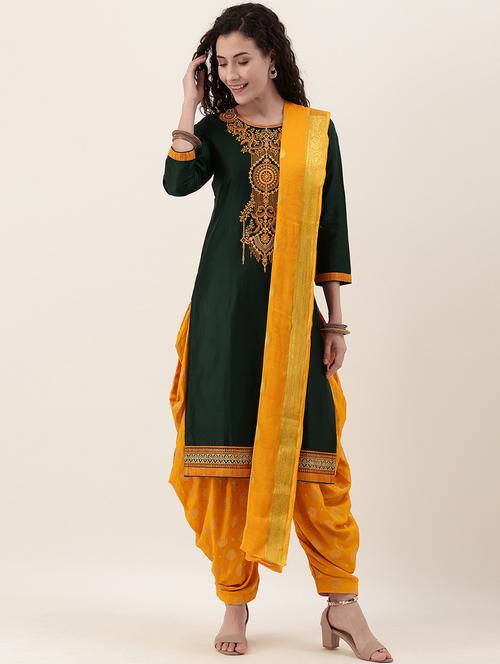 embroidered salwar suit unstitched suit - 17271624 - Very Small Image - 1