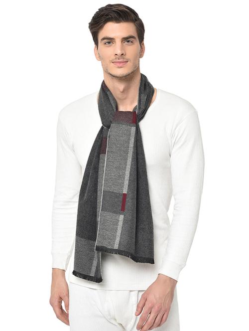 grey checkered muffler - 17272041 - Very Small Image - 1