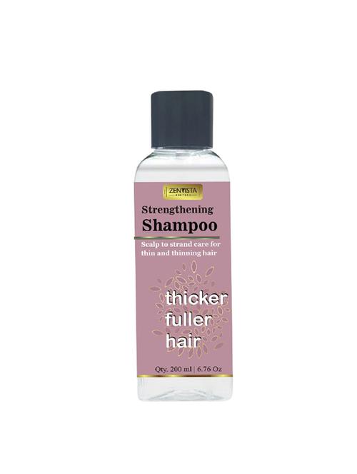 zenvista strengthening hair shampoo, for hair growth+ hair fall control, with hibiscus extract, onion & almond, bhringraj -200ml - 17272298 - Very Small Image - 1