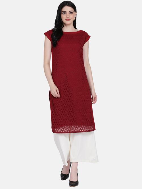 geometrical straight kurta - 17272481 - Very Small Image - 1