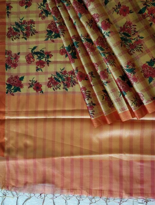 floral banarasi saree with blouse - 17273572 - Very Small Image - 1