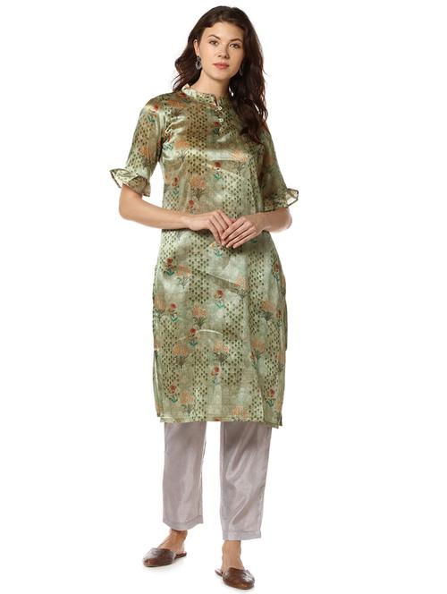 floral straight kurta - 17273706 - Very Small Image - 1
