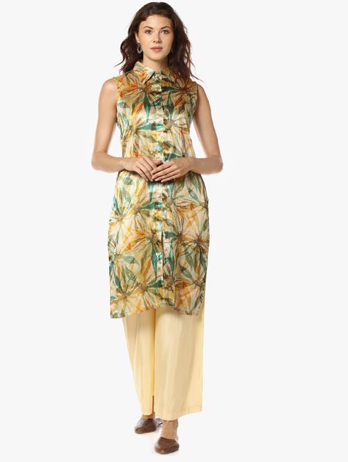 floral kurta palazzo set - 17273807 - Very Small Image - 1