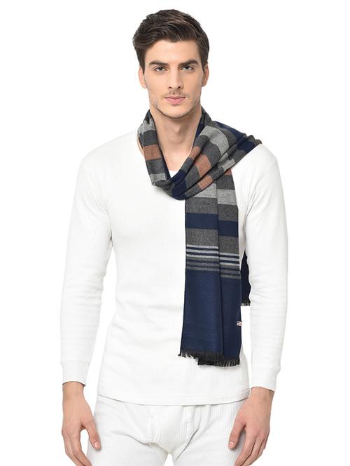 navy blue striped muffler - 17273911 - Very Small Image - 1