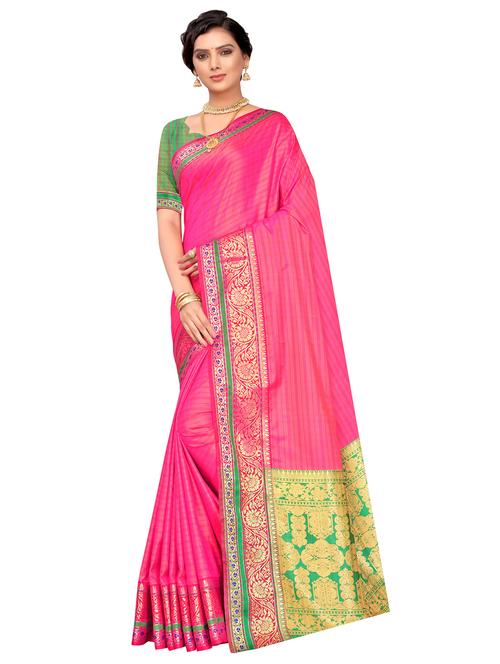 checkered jacquard work woven saree - 17274038 - Very Small Image - 1