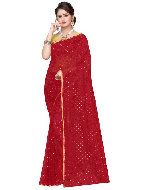 foil printed saree with blouse - 17274091 - Very Small Image - 1