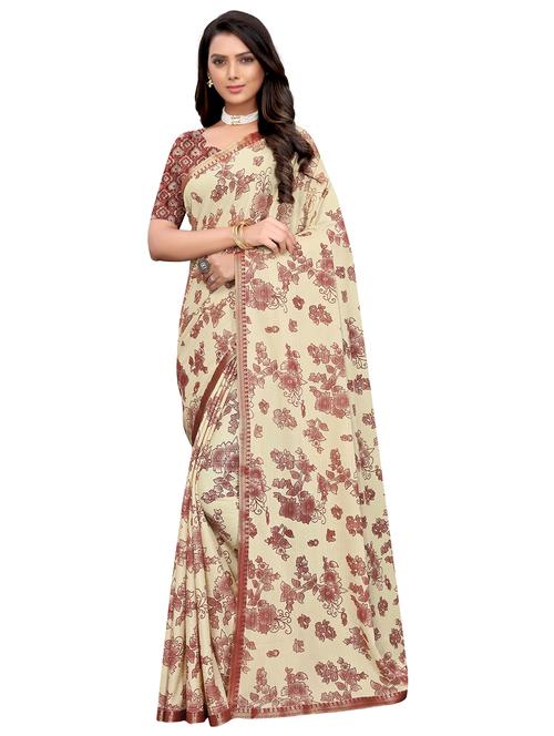 floral print woven saree - 17274119 - Very Small Image - 1