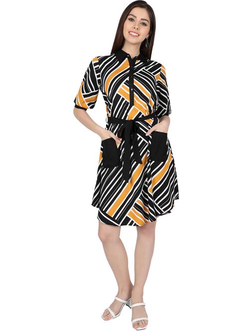 tie front abstract shirt dress - 17274639 - Very Small Image - 1