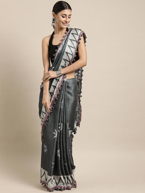 abstract printed saree - 17275348 - Very Small Image - 1