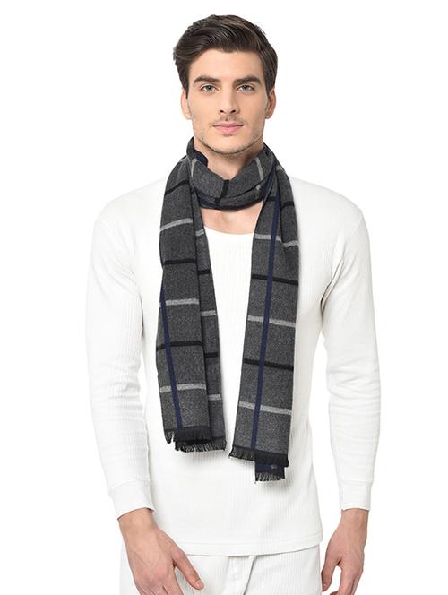 grey checkered muffler - 17276231 - Very Small Image - 1