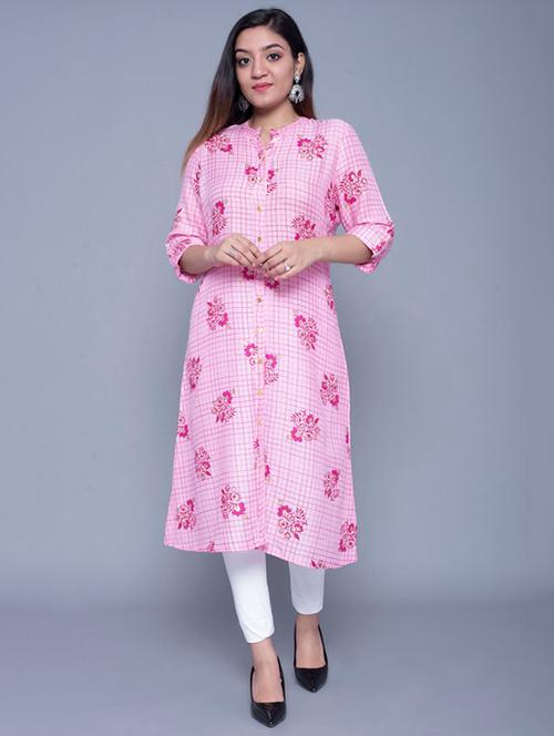 floral straight kurta - 17276617 - Very Small Image - 1