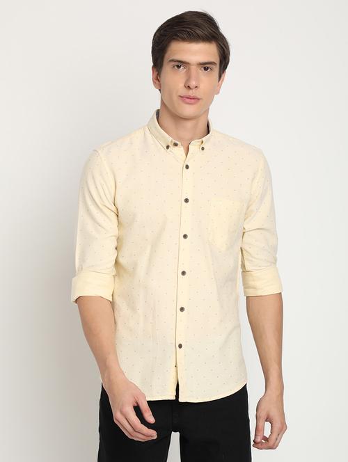 yellow printed casual shirt - 17277963 - Very Small Image - 1