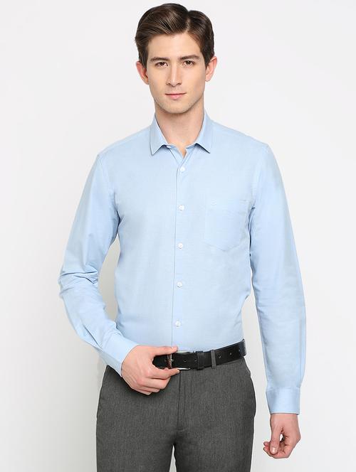 light blue solid formal shirt - 17277972 - Very Small Image - 1